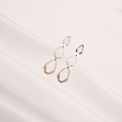 TECTONICA TRIO Minimal Earrings, handcrafted. - Monom 2