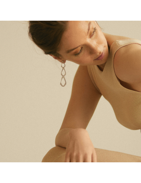 TECTONICA TRIO Minimal Earrings, handcrafted. - Monom