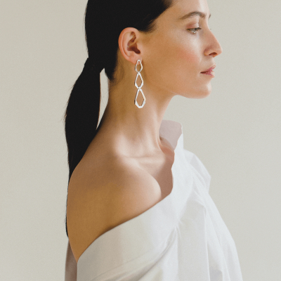 TECTONICA TRIO Minimal Earrings, handcrafted. - Monom