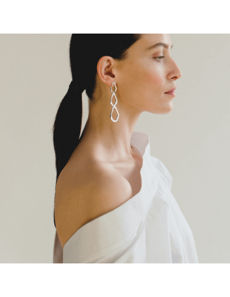 TECTONICA TRIO Minimal Earrings, handcrafted. - Monom
