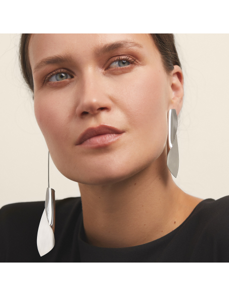 Asymmetric Etala Earrings, minimal, handcrafted - Monom