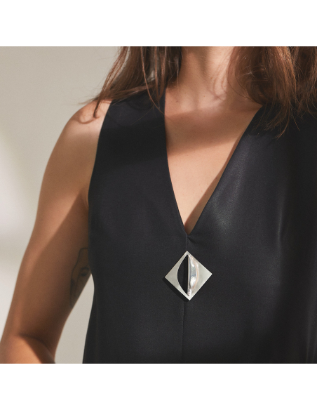 Brosa Etala Folded, minimal, realizata manual - Monom