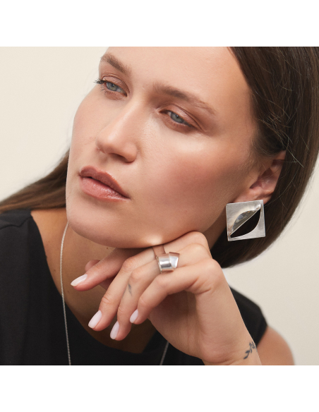 Cercei Etala Folded, minimal, realizati manual - Monom