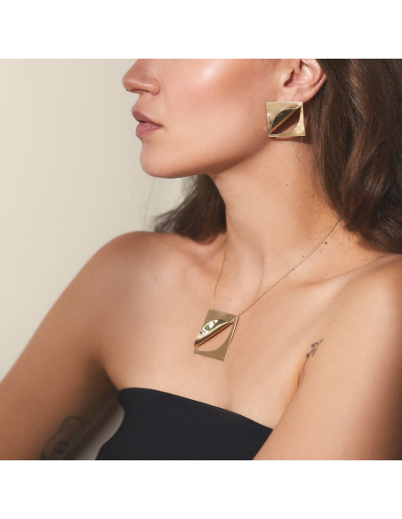 Etala Necklace Folded, minimal, handcrafted - Monom