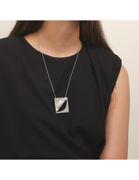 Etala Necklace Folded, minimal, handcrafted - Monom