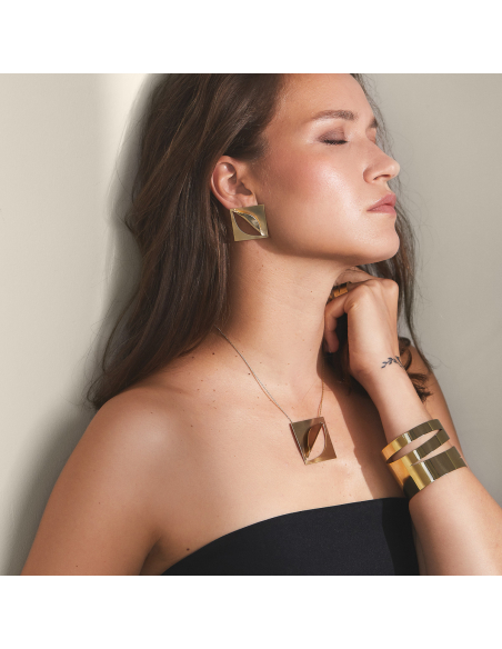 Etala Necklace Folded, minimal, handcrafted - Monom