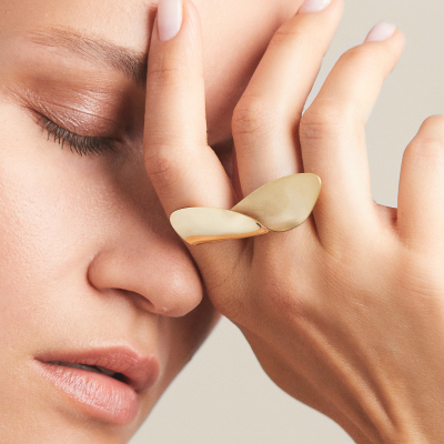 Inel Etala Petal Minimal, realizat manual - Monom