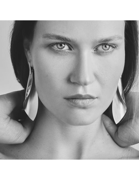 Cercei Etala Petal, minimal, realizati manual - Monom