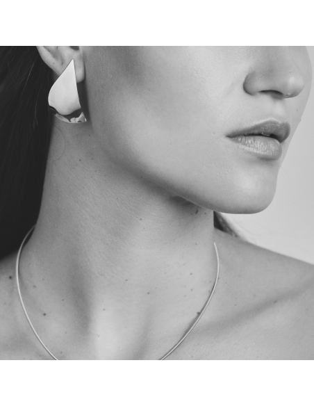 Cercei Etala Petal, minimal, realizati manual - Monom