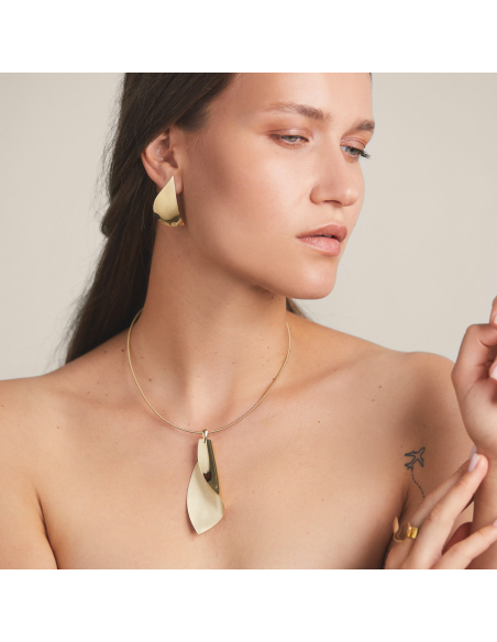 Colier Etala Petal, minimal, realizat manual - Monom