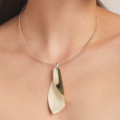 Colier Etala Petal, minimal, realizat manual - Monom