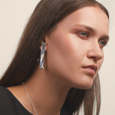 Cercei Etala RIBBA, minimal, realizati manual - Monom 2