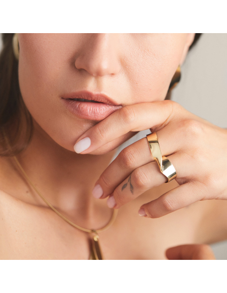 Inel Etala Twist Minimal, realizat manual - Monom