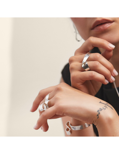 Inel Etala Twist Minimal, realizat manual - Monom