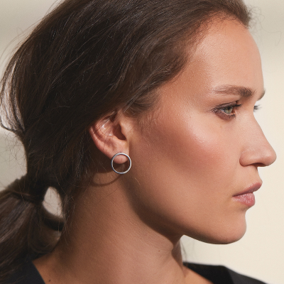 Cercei PLATTITUDE EMPTY CIRCLES Minimal, realizati manual. - Monom