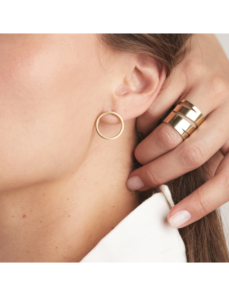 Cercei PLATTITUDE EMPTY CIRCLES Minimal, realizati manual. - Monom