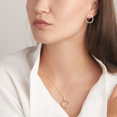 Cercei PLATTITUDE EMPTY CIRCLES Minimal, realizati manual. - Monom