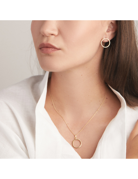 PLATTITUDE EMPTY CIRCLES Minimal Earrings, Handmade by Monom