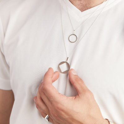 Colier PLATTITUDE C-SQUARED Minimal, realizat manual. - Monom