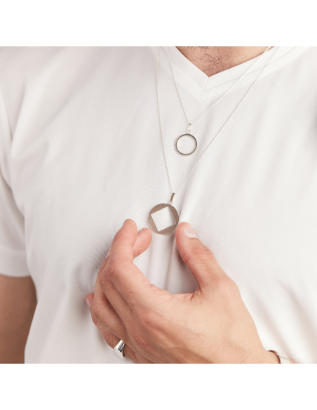 Colier PLATTITUDE C-SQUARED Minimal, realizat manual. - Monom