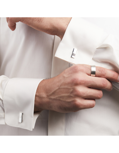 RECTANGLE Minimal Cufflinks - Handmade by Monom