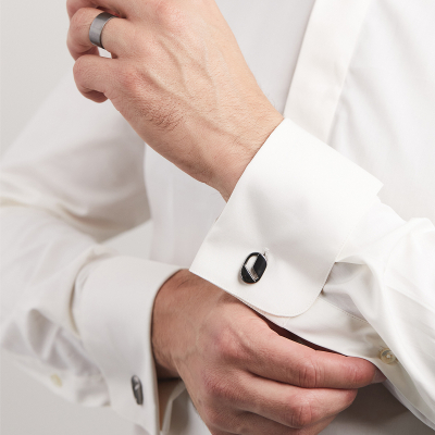 OVAL Minimal Cufflinks, handcrafted. - Monom 2
