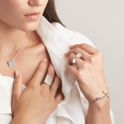 Inel PLATTITUDE OPEN CIRCLE Minimal, realizat manual. - Monom