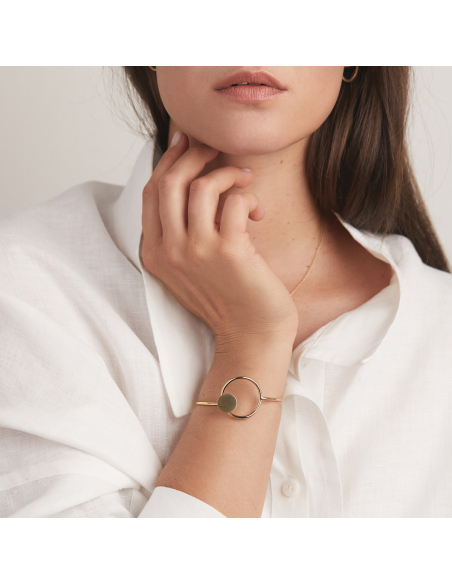 PLATTITUDE CIRCLED bracelet Minimalist, handcrafted - Monom