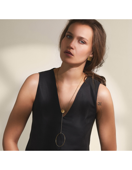 PLATTITUDE CIRCLE necklace Minimalist, handcrafted - Monom