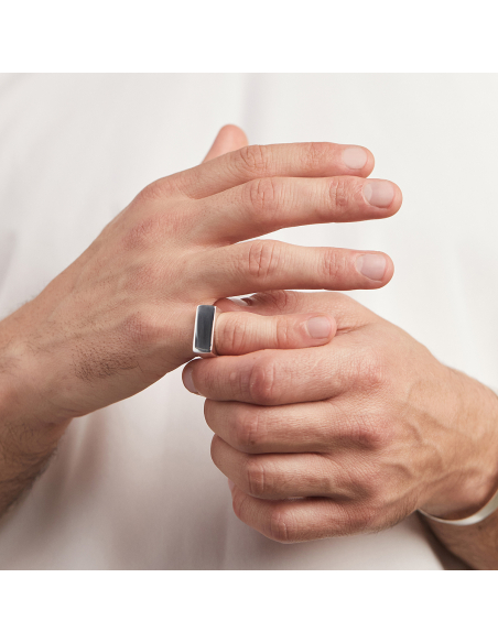 Signet ring Minimalist, handcrafted - Monom
