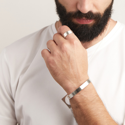 Bratara BASIC BAND design minimal, realizata manual. - Monom 2