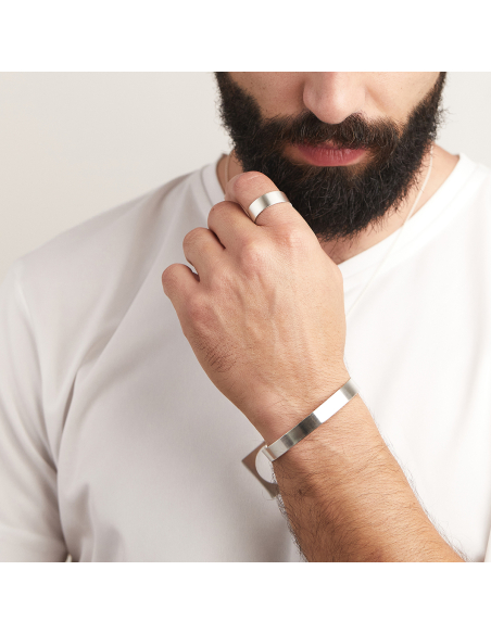 Bratara BASIC BAND design minimal, realizata manual. - Monom