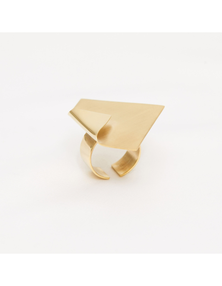 Inel IMPERFECT SQUARE Minimal, realizate manual. - Monom