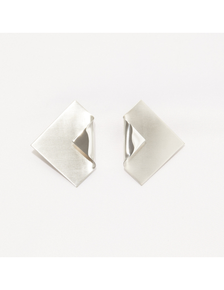 Cercei IMPERFECT SQUARE Minimal, realizati manual - Monom