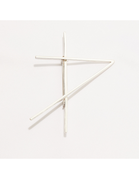 ALPHABET RHYTHM brooch Minimalist, handcrafted - Monom