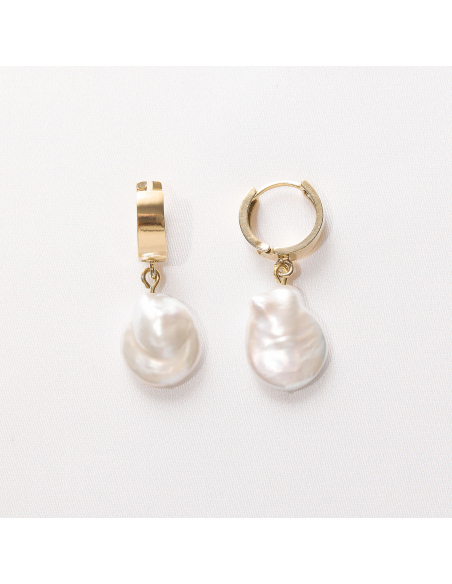 AVA CREOLE Minimal Earrings, Handmade by Monom