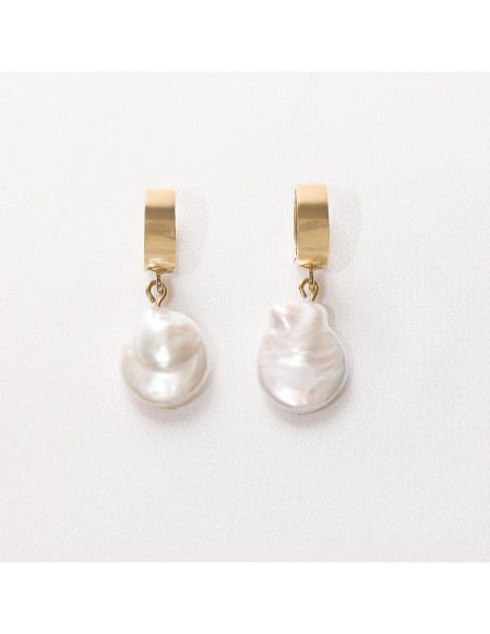 AVA CREOLE Minimal Earrings, Handmade by Monom