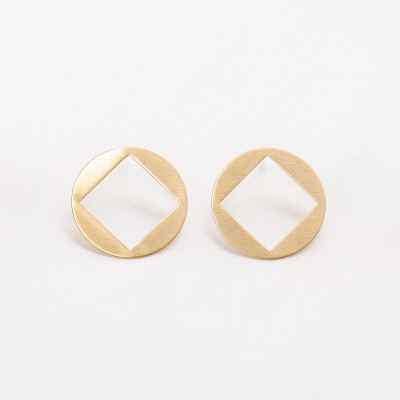 PLATTITUDE earrings Minimalist, handcrafted - Monom