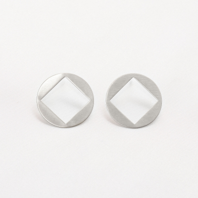 PLATTITUDE earrings Minimalist, handcrafted - Monom 2