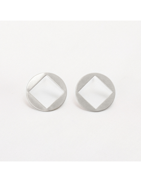 PLATTITUDE earrings Minimalist, handcrafted - Monom