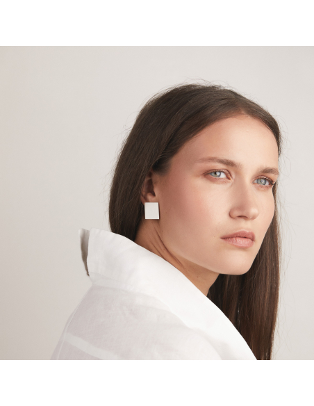 PLATTITUDE earrings Minimalist, handcrafted - Monom
