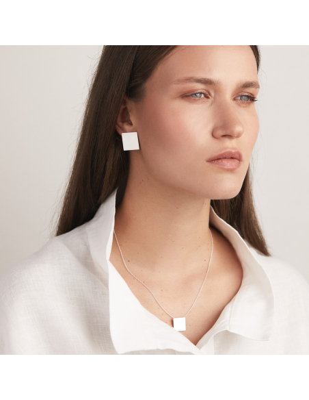 PLATTITUDE earrings Minimalist, handcrafted - Monom