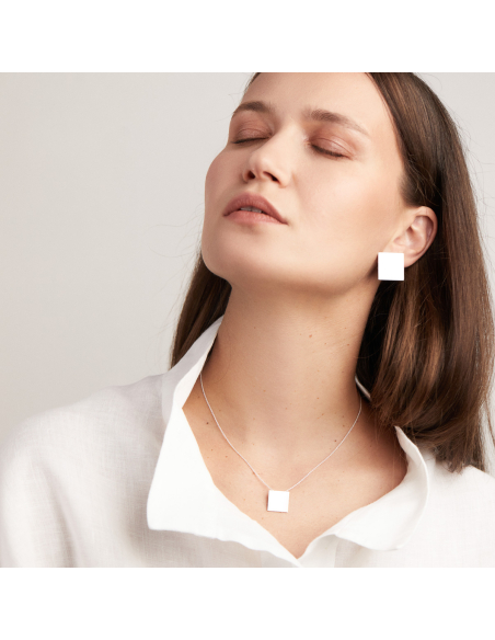 PLATTITUDE earrings Minimalist, handcrafted - Monom