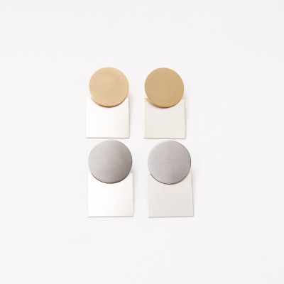 PLATTITUDE earrings Minimalist, handcrafted - Monom