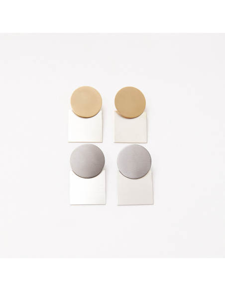 PLATTITUDE earrings Minimalist, handcrafted - Monom
