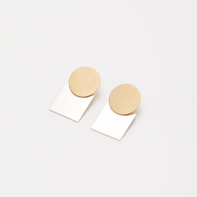 PLATTITUDE earrings Minimalist, handcrafted - Monom 2
