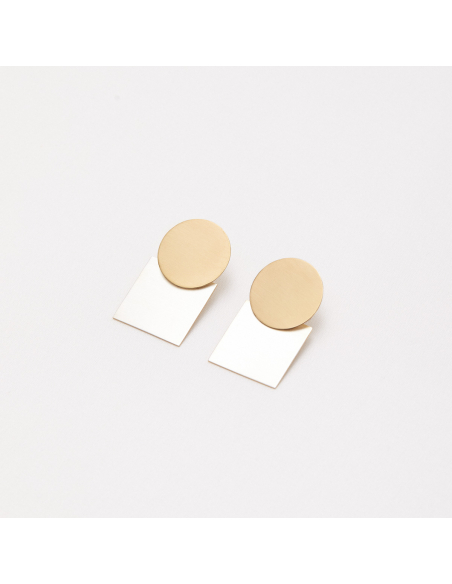 PLATTITUDE earrings Minimalist, handcrafted - Monom