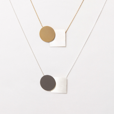 PLATTITUDE SQUARE Small Minimal Choker, Handmade by Monom