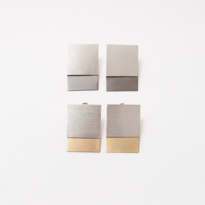 PLATTITUDE earrings Minimalist, handcrafted - Monom