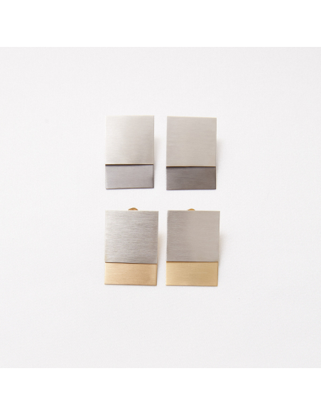 PLATTITUDE earrings Minimalist, handcrafted - Monom